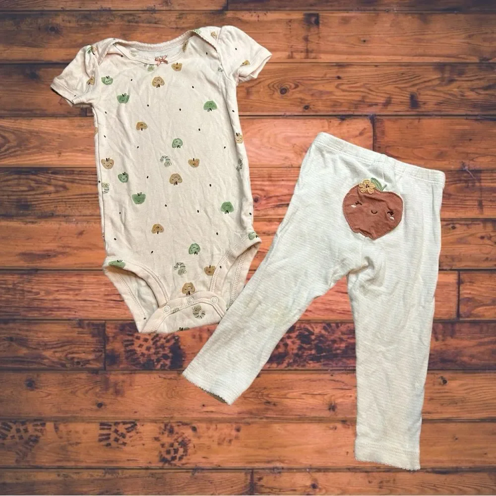 5 for $25🔥12 Months Girls Carter's Apples Matching Set‎
